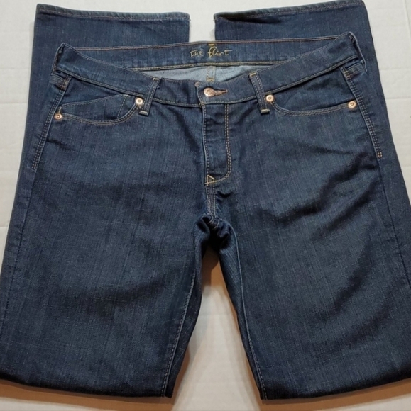Old Navy "The Flirt" Mid-Rise Boot-Cut Stretch Blue Denim Jeans Women's Size 12 - Picture 4 of 14